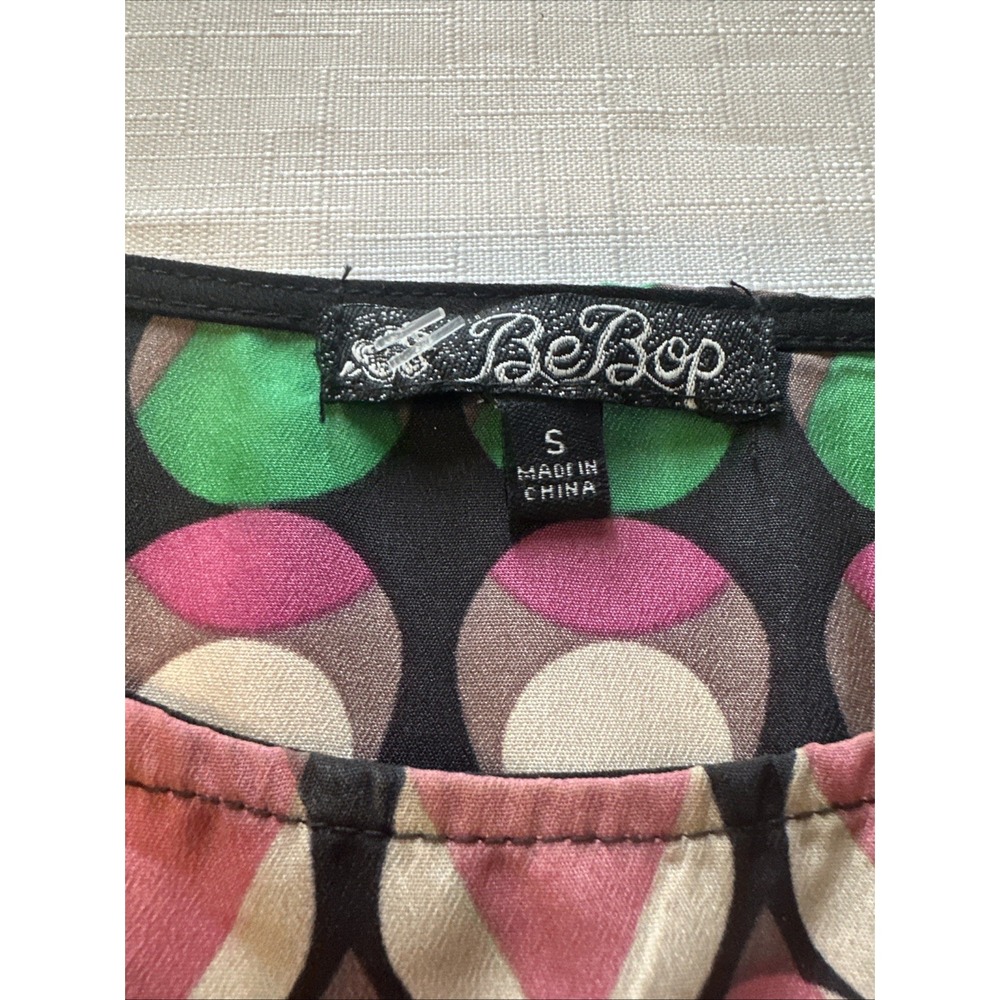 Bepop sundress geometric teardrop‎ belted size small - Picture 3 of 12